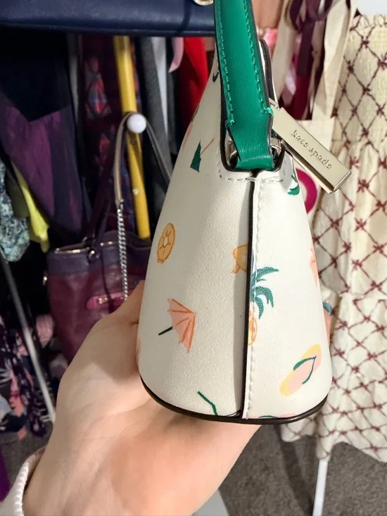 kate spade Cream Tropical Pool Party toss multi small dome Crossbody 960 L38 - Picture 4 of 11